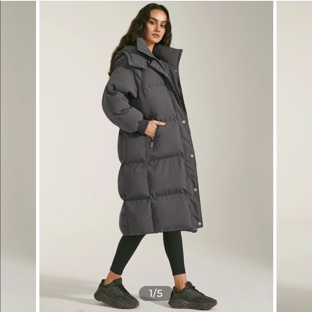 Commense matte long puffer coat size L